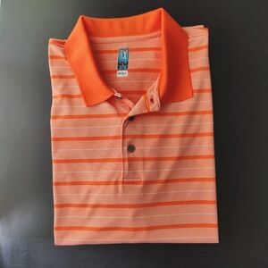 PGA Tour | Men's XL 2 Toned Orange Striped ⛳ Golf Shirt